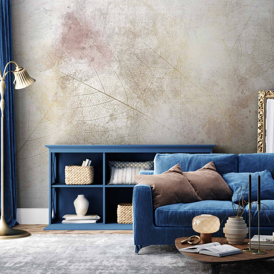Wall Mural - Summer memory - abstract background with shadow of dried leaves