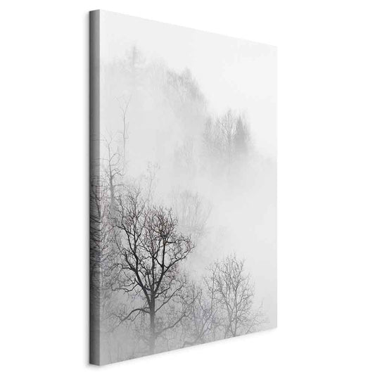 Canvas Print - Trees In The Fog (1 Part) Vertical