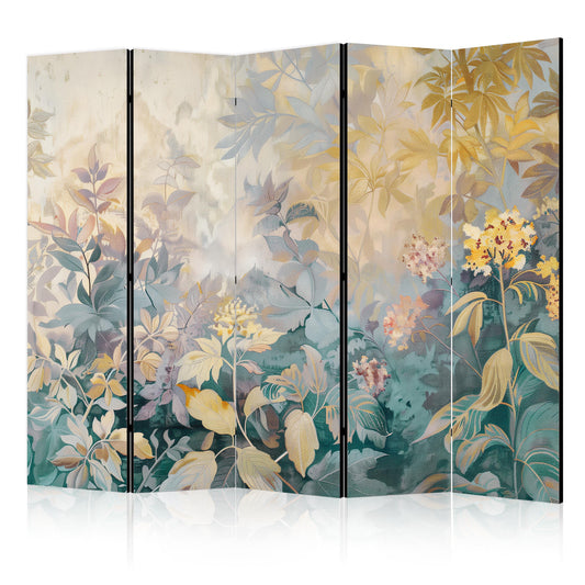 Room Divider - Tapestry Pattern With Meadow and Flowers - Kilim With Spring Motif