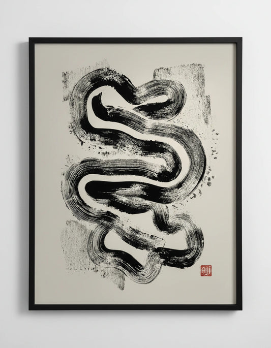 Art Print. Abstract Japanese art