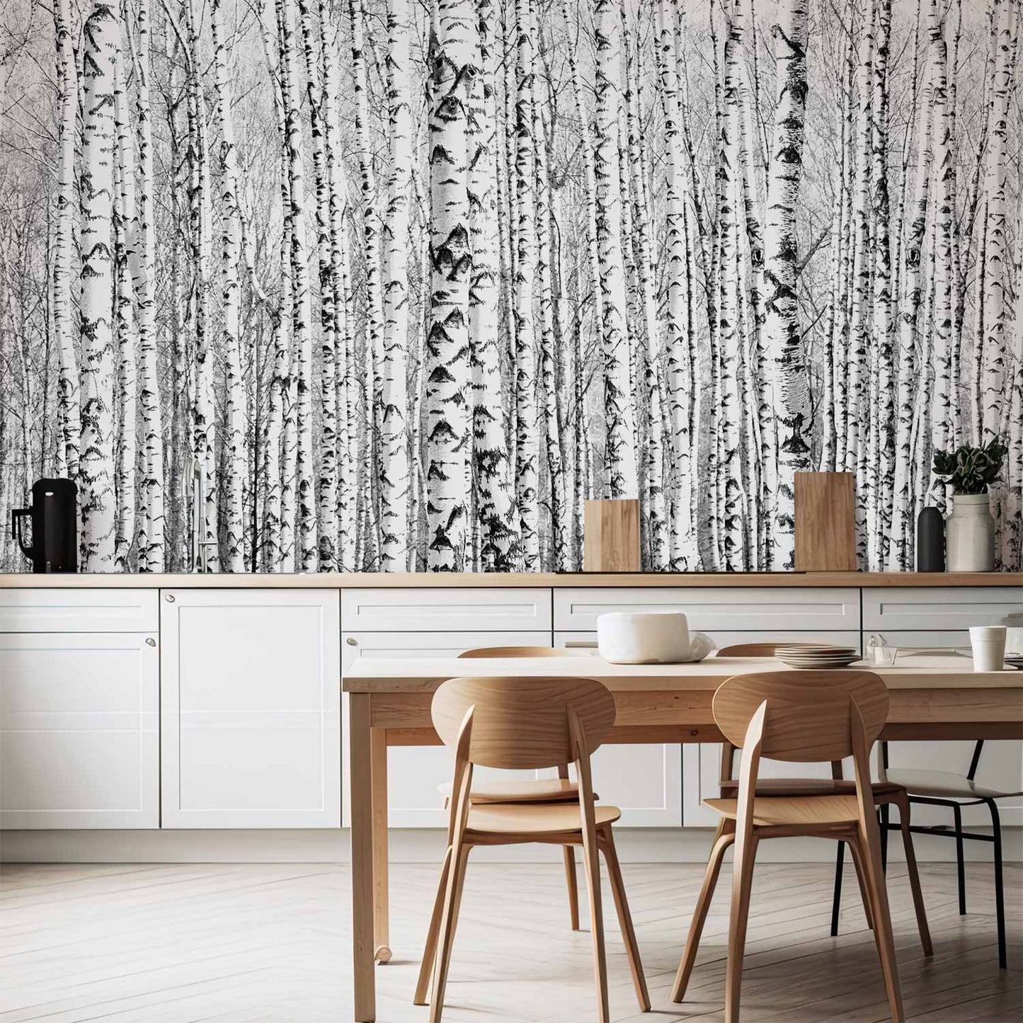 Wall Mural - Birch forest