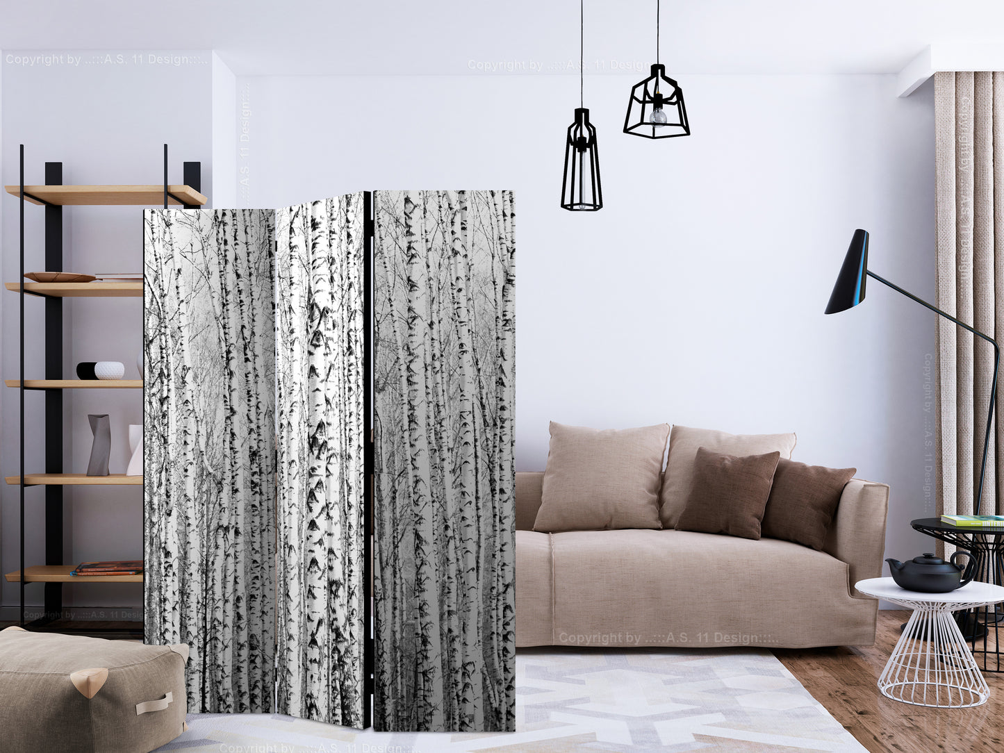 Room Divider - Birch forest