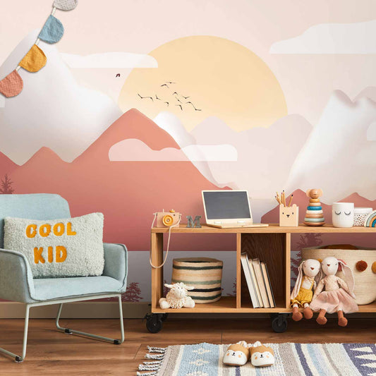 Wall Mural - Landscape at Sunset - First Variant