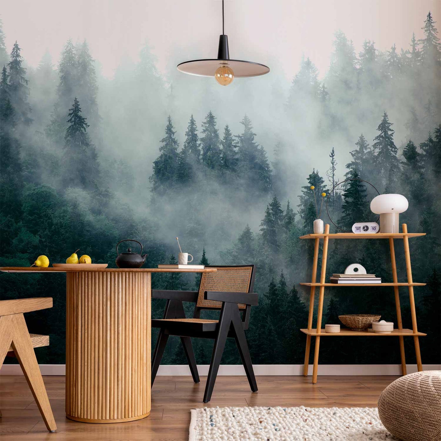 Wall Mural - Mountain Forest (Dark Green)
