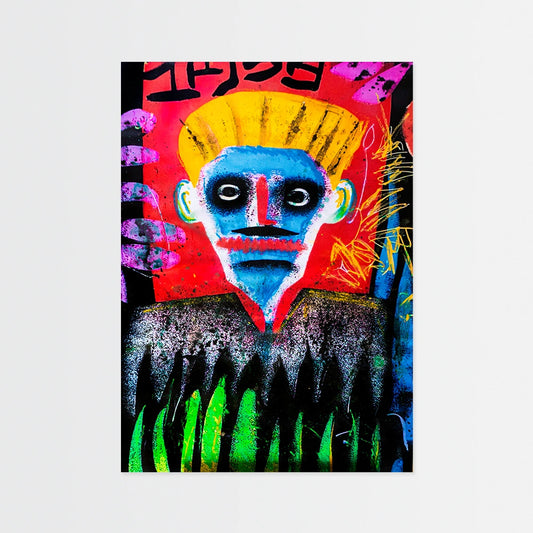 Blue Face Graffiti