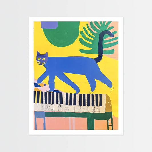 Art print. My cat plays better than Lang Lang