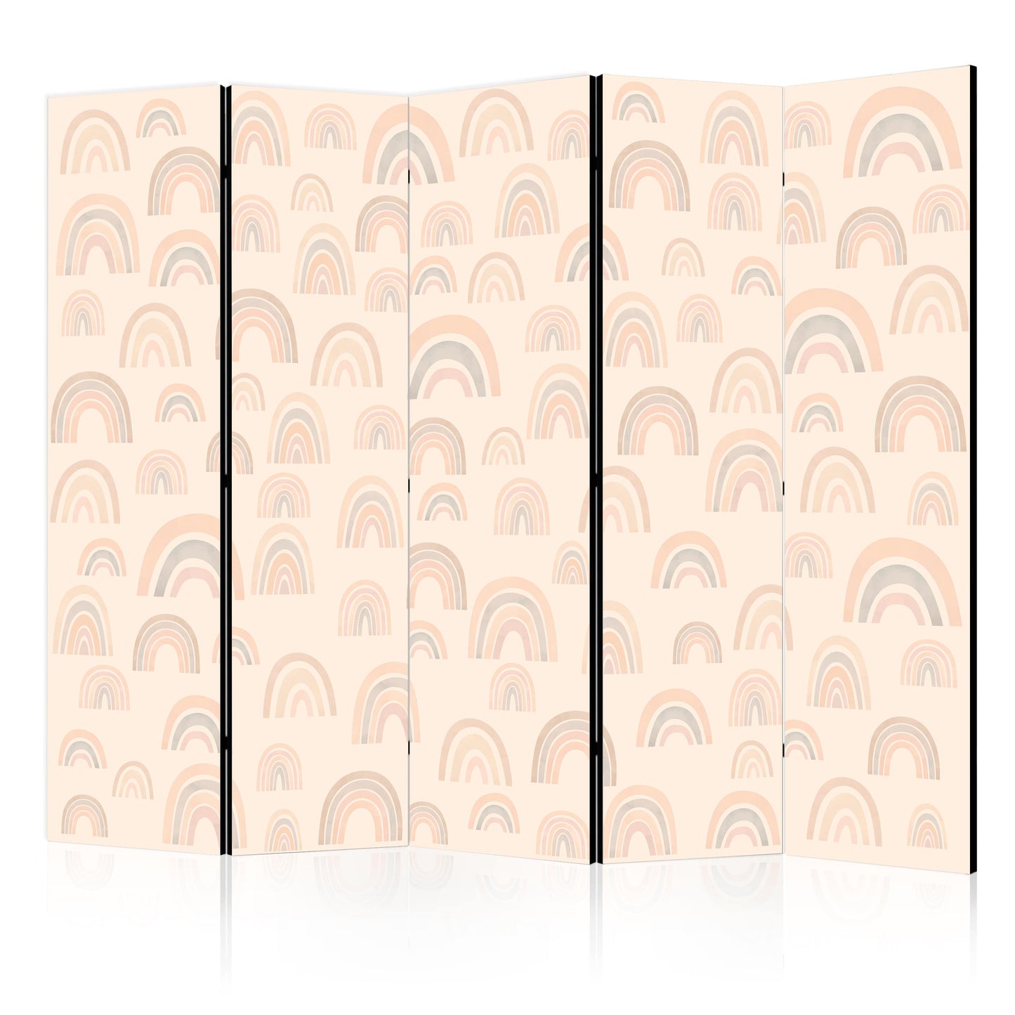 Room Divider - August Sky - Rainbows of Various Sizes in Muted Colors