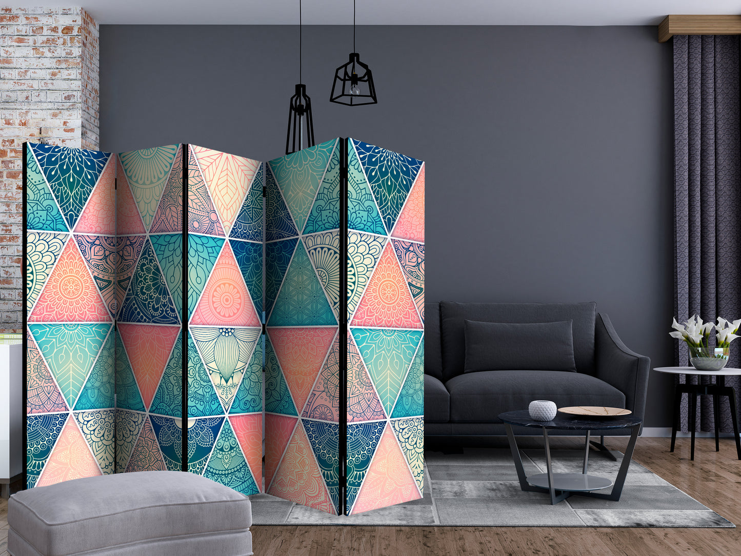 Room Divider - Oriental Triangles II