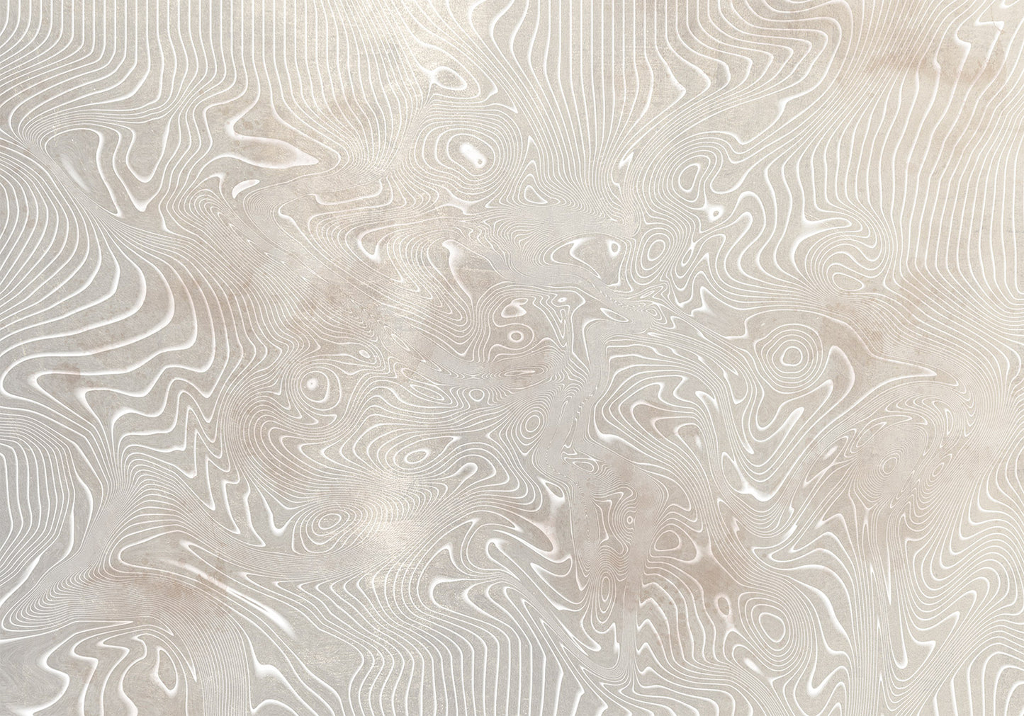 Wall Mural - Flowing shapes - abstract beige and white background in patterned compositions