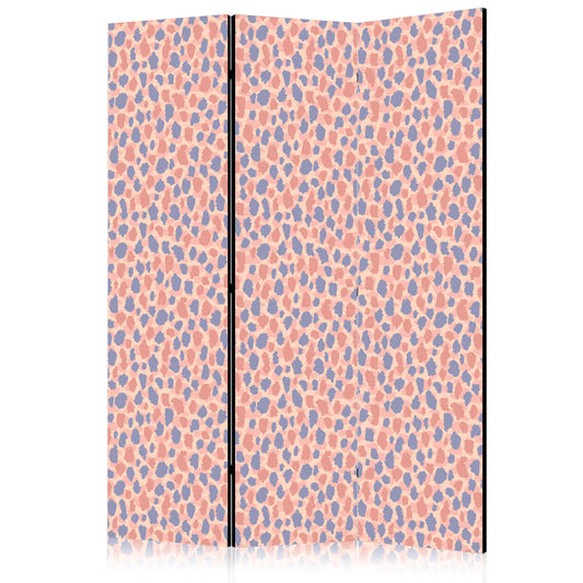Room Divider - Giraffe Pattern - Colorful Animal Pattern in Blue-Pink Spots