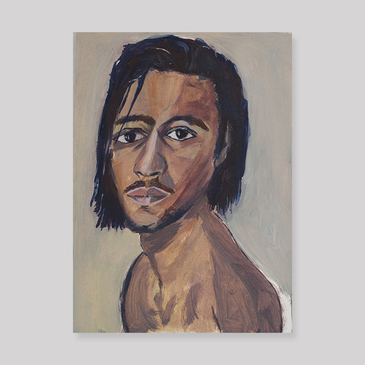 Poster print of Original Art: Retrato de hombre N1
