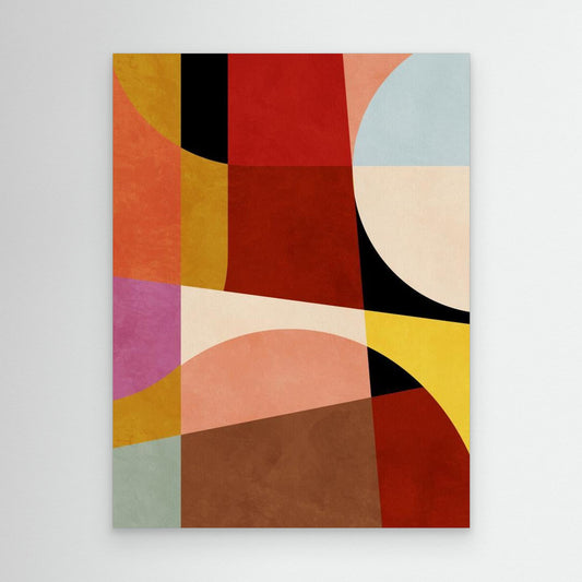 Warm Colors Bauhaus Geometry2 by Ana Rut Bre